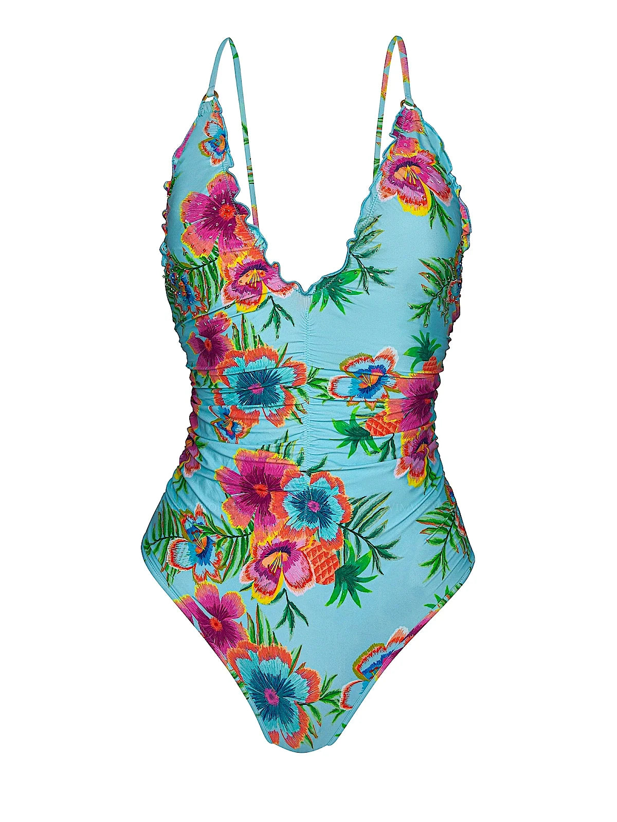 Embroidered Lettuce Edge Penelope One-Piece